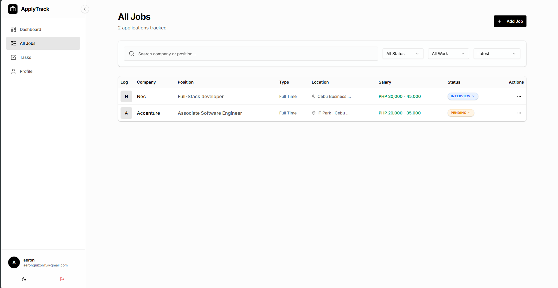 ApplyTrack