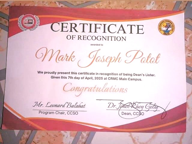 Deans Lister 2nd Year (1st Semester)