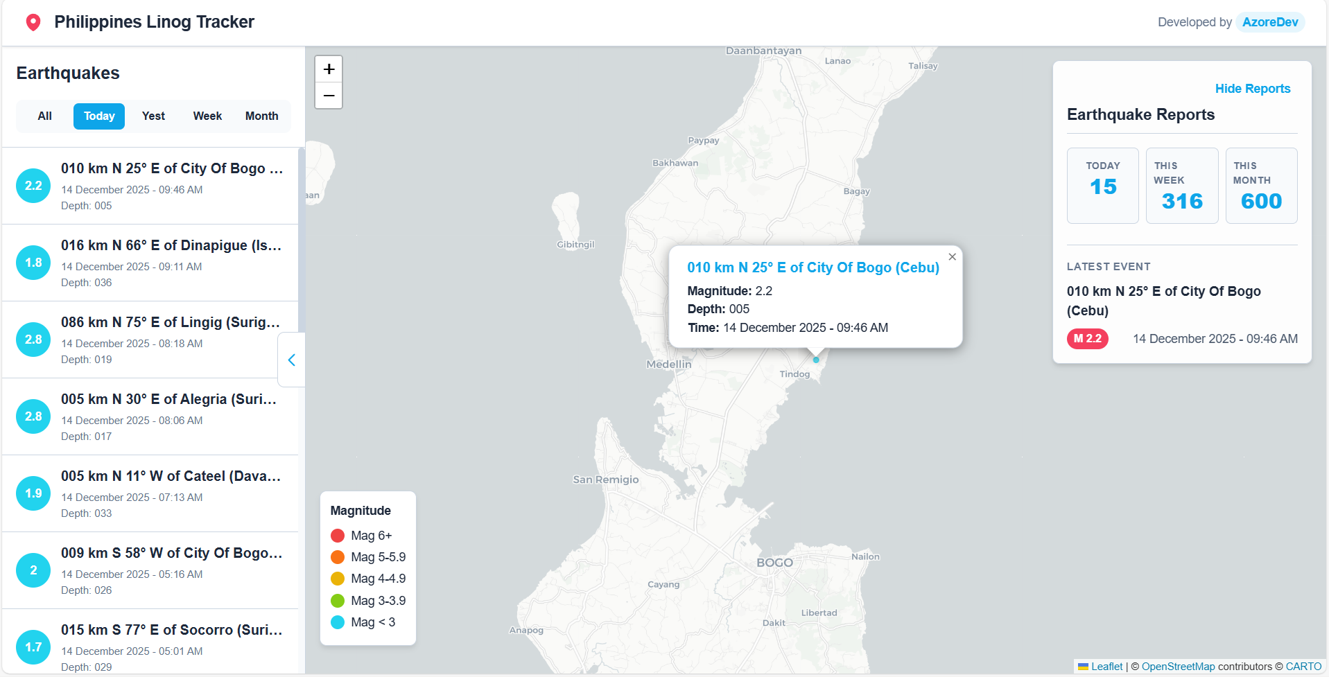 Philippines Linog Tracker screenshot
