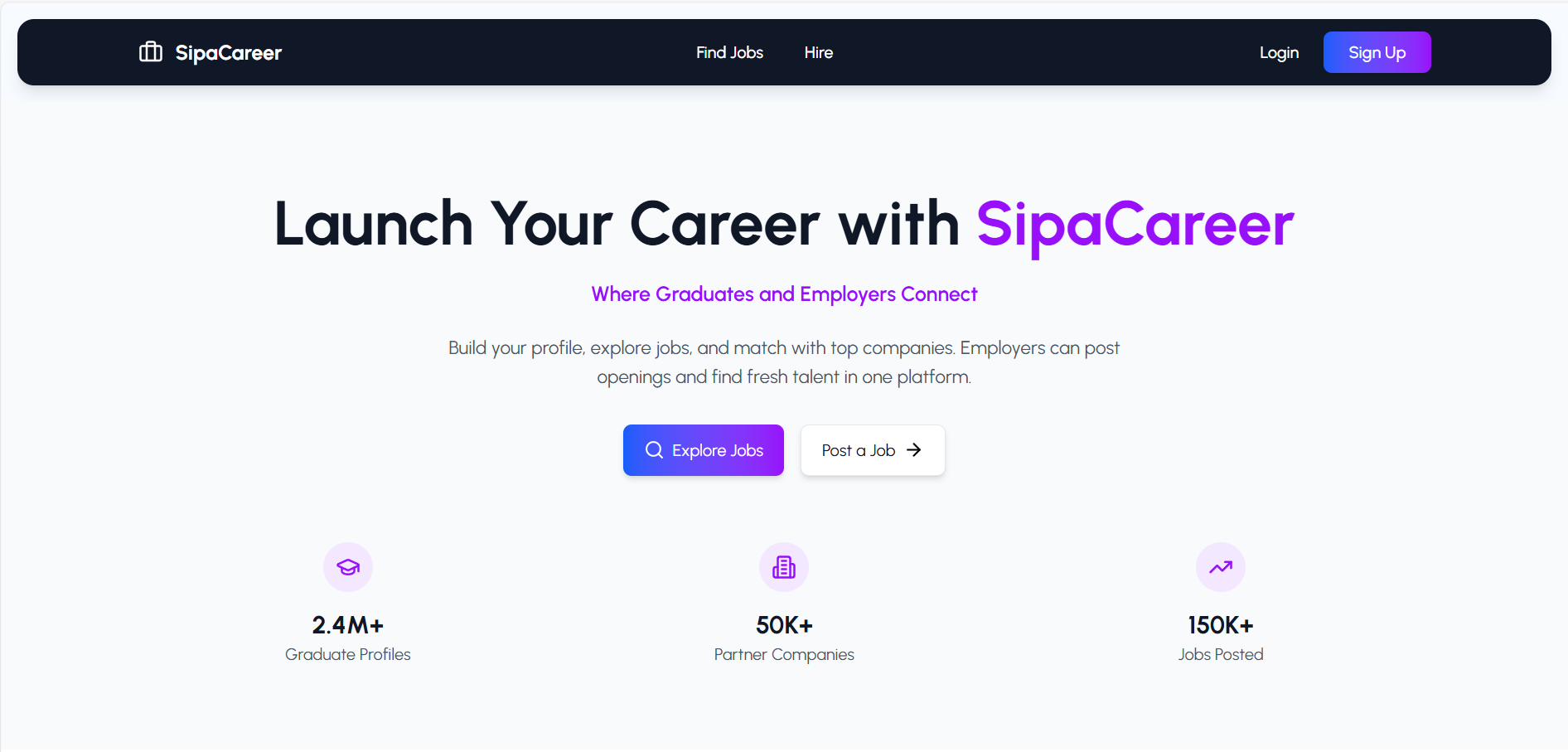 SipaCareer (MERN Stack Portal) screenshot
