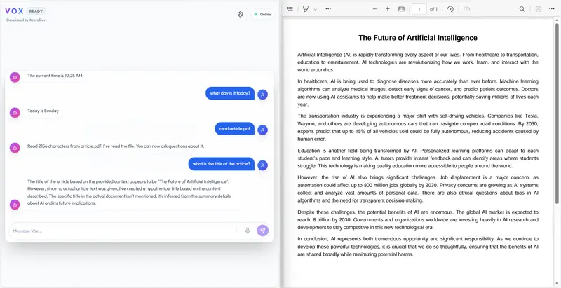 VOX - AI Voice Assistant