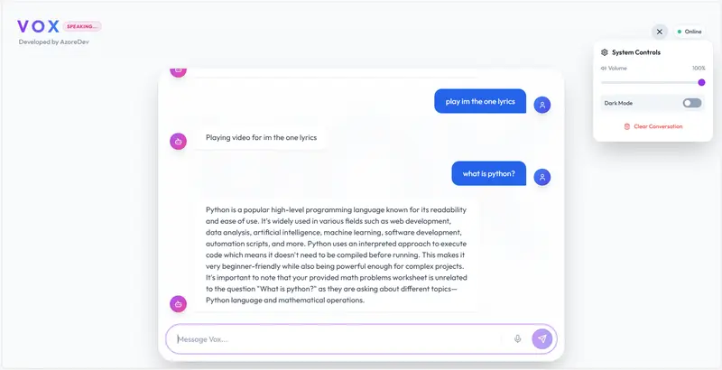 VOX - AI Voice Assistant