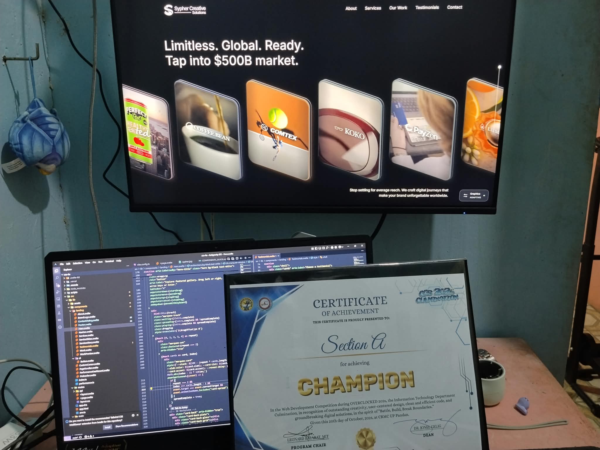 Web Development Culminating Activity 2026 championship recognition